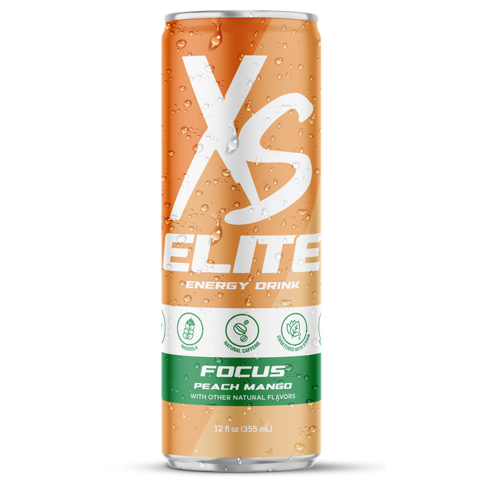 XS Elite + Focus Peach Mango cans